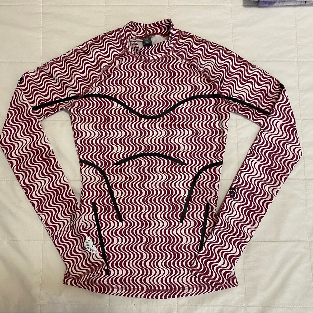 Adidas By Stella McCartney TruePurpose fitted  printed long sleeve top - Picture 2 of 11